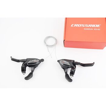 Перемикачі (моноблок) 3x7 швидкості, чорні SL-KD-82