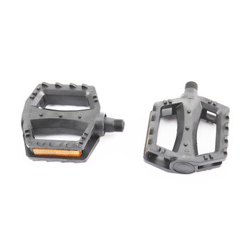 Педали MTB 9/16" (80x80x25mm) пластиковые, черные (без подшипников)