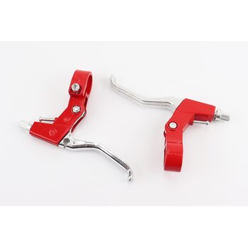 Тормозные ручки, алюминиевые, красно-серые.