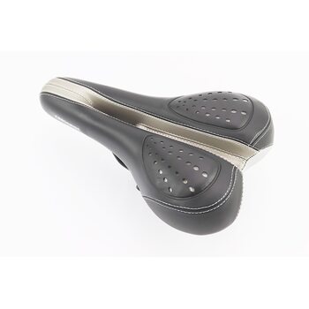 Сиденье MTB 265x160мм с гелевыми вставками, чёрно-серое CROSSRIDE BSK-N31