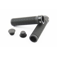 Ручки керма 130мм з затискачем Lock-On, чорні TPE-083