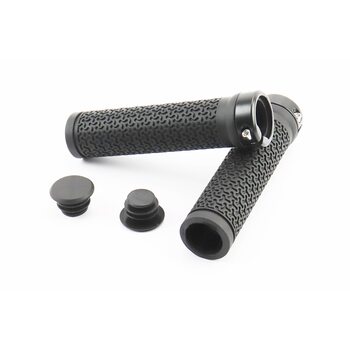 Ручки керма 130мм з затискачем Lock-On, чорні TPE-083