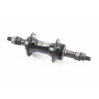 Втулка задняя MTB алюминиевая 14Gx36H под вольнобег, V-brake, 2 пром-подшипники 6200 2RS, крепл. гайка, чёрная FB-A201B
