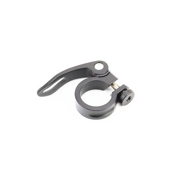 Зажим (хомут) трубы сиденья MTB 28,6мм, крепл. эксцентрик, алюминиевый, чёрный