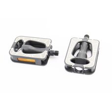 Педали CITY 9/16" (110x76x26mm) пластиковые, черно-серые NW-340