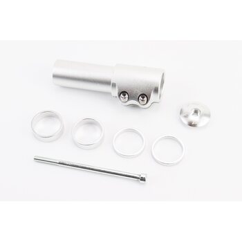 Подовжувач штока вилки 1 1/8” (28.6 мм)х117мм, алюмінієвий, сірий HR-117