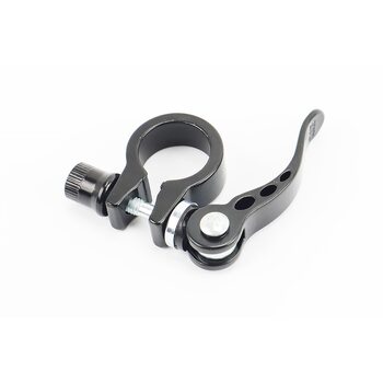 Зажим (хомут) трубы сиденья MTB 25,4мм, креп. эксцентрик, алюминиевый, черный