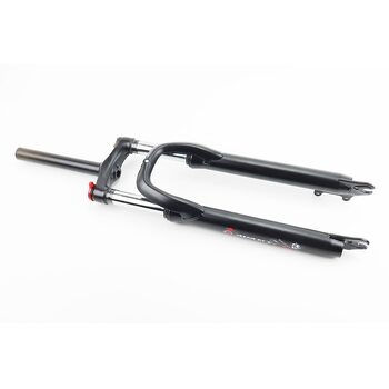 Вилка 27,5" амортизационная, без резьбы 1-1/8" (28,6мм), шток 200мм, с ходом 80мм, Disk-brake, M Lockout, черная FRK-27