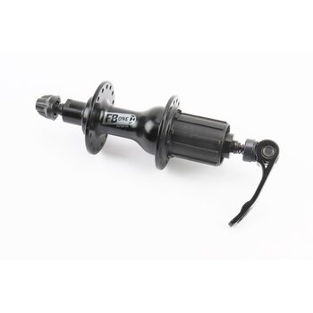 Втулка задняя ROAD алюминиевая 14Gx32H под кассету 8-11зв, V-brake, 2 пром-подшипники 6200 2RS, крепл. эксцентрик, чёрная FB-A285В