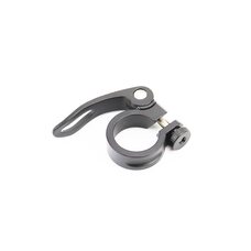 Зажим (хомут) трубы сиденья MTB 28,6мм, крепл. эксцентрик, алюминиевый, чёрный