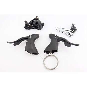 Комплект переключения (групсет) 2x8 скоростей, черные R3, 4 детали