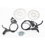 Гальмо Disk-brake гідравлічне переднє (F180/R160мм)+заднє (F180/R160мм) у зборі, диски 160/180мм, кріпл. 6 болтів, чорні HD-M520