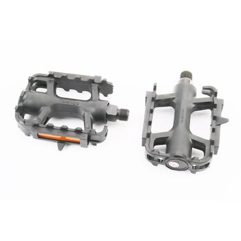 Педали MTB 9/16" (106x80x26mm) пластиковые, чёрные LU-207