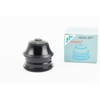 Кермова колонка 1-1/8" (44/28,6x44/30) безрізьбової вилки, напівінтегровані, пром-підшипники, чорні FP-H835B