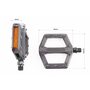 Педалі BMX 9/16" (105x102x23mm) пластикові, чорні HF-701
