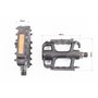 Педалі MTB 9/16" (106x80x26mm) пластикові, чорні LU-207
