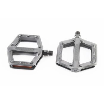 Педали BMX 9/16" (105x102x23mm) пластиковые, чёрные HF-701