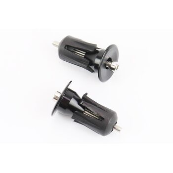 Заглушки руля, алюминиевые, чёрные к-кт