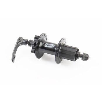 Втулка задняя MTB алюминиевая 14Gx32H под кассету 8-11зв, Disk-brake, 2 пром-подшипники 6200 2RS, крепл. эксцентрик, чёрная FB-A291В