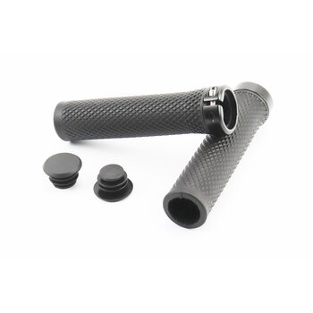 Ручки руля 130мм с зажимом Lock-On, чёрные TPE-092