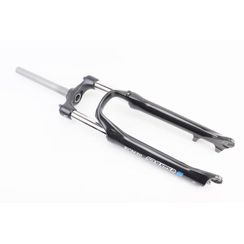 Вилка 26" амортизационная, без резьбы 1-1/8" (28,6мм), шток 255мм, с ходом 100мм, Disk-brake, пружинно-оливная, Lockout, алюминиевая, черная XCM HLO