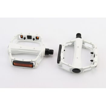 Педали MTB широкие 9/16" (107x100x25mm) алюминиевые, белые YT-008