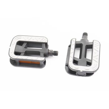 Педалі CITY 9/16" (100x80x29mm) пластикові, чорно-сірі