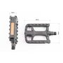 Педалі MTB 9/16" (113x78.5x23mm) пластикові, чорні LU-883DU
