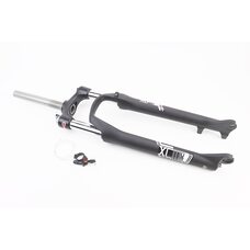 Вилка 29" амортизаційна, без різьби 1-1/8" (28,6мм), шток 215мм, з ходом 100мм, Disk-brake, пружинно-оливна, виносний Lockout, алюмінієва XCM 30