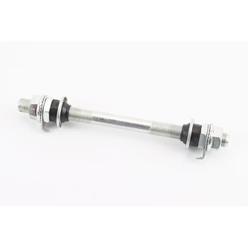 Ось передняя MTB М10х140мм в сборе, под гайку, хром, тип 2