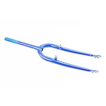 Вилка 24" с резьбой 1" (25,4мм), шток 240мм, V-brake, синяя