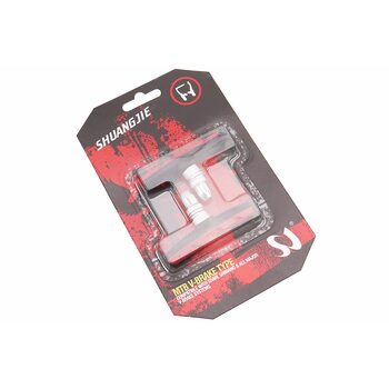 Гальмівні колодки V-brake, червоні, від 20шт -12%