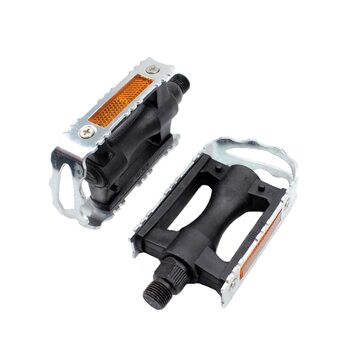 Педалі MTB 9/16" (110x63x25mm) пластико-алюмінієві, сріблясто-чорні FP-905