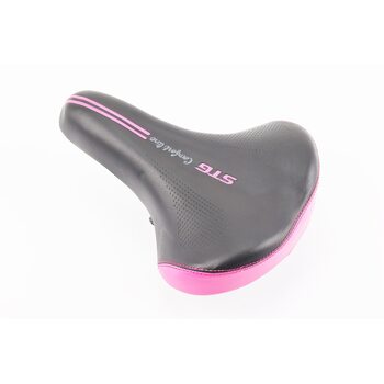 Сидение MTB 250x180мм, черно-розовое VD850B