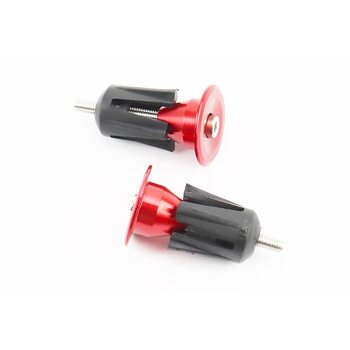 Заглушки руля, алюминиевые, красные к-кт