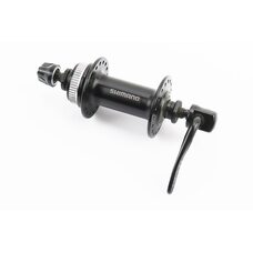 Втулка передняя MTB алюминиевая 14Gx36H, Disk-brake Center Lock, крепл. эксцентрик, чёрная HB-TX505