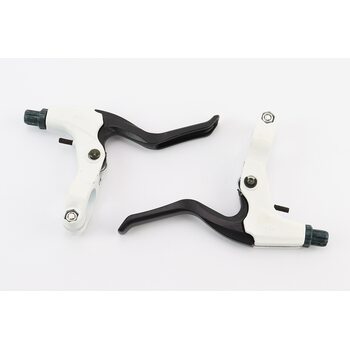 Гальмівні ручки, алюмінієві, біло-чорні BL-228