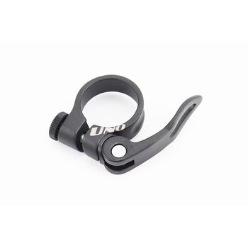 Затискач (хомут) труби сидіння MTB 31,8мм, кріпл. ексцентрик, алюмінієвий, чорний XC-68