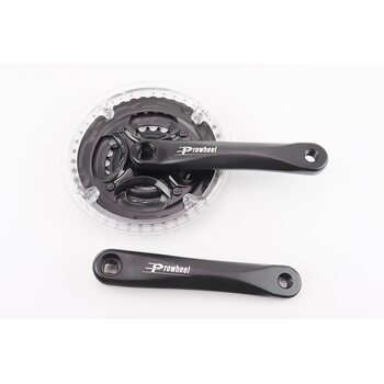 Шатуни "квадрат" 170мм, 42.34.24T MTB, алюмінієві, чорно-прозорі MA-AC49