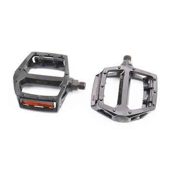 Педали BMX 9/16" (107x105x28mm) алюминиевые, чёрные LU-313