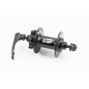 Втулка передняя MTB алюминиевая 14Gx32H, Disk-brake, 2 пром-подшипники 6200 2RS, крепл. эксцентрик, чёрная FB-A291В