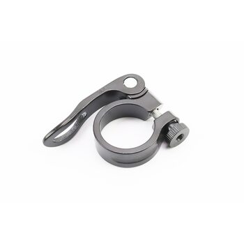 Зажим (хомут) трубы сиденья MTB 31,8мм, крепл. эксцентрик, алюминиевый, чёрный