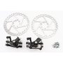 Гальмо Disk-brake переднє (F160/R140мм)+заднє (F180/R160мм), диски 160мм, кріпл. 6 болтів, чорні DX-2018, тип 2