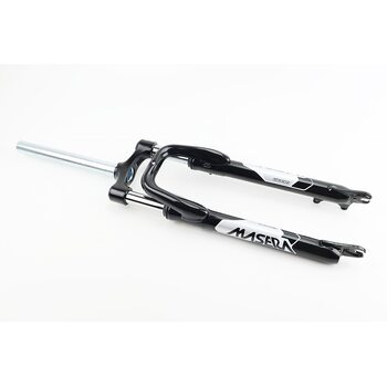 Вилка 27,5" амортизаційна, без різьби 1-1/8" (28,6мм), шток 255мм, з ходом 60мм, Disk-brake, чорна CH-386