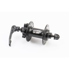 Втулка передня MTB алюмінієва 14Gx32H, Disk-brake, 2 пром-підшипники 6200 2RS, кріпл. ексцентрик, чорна FB-A291В