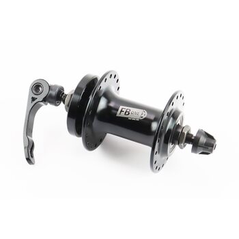 Втулка передняя MTB алюминиевая 14Gx36H, Disk-brake, 2 пром-подшипники 6200 2RS, крепл. эксцентрик, чёрная FB-A208