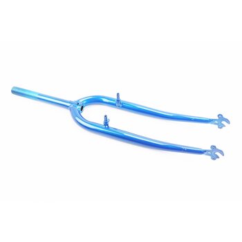 Вилка 26" с резьбой 1" (25,4мм), шток 200мм, V-brake, синяя