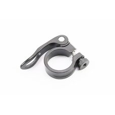 Затискач (хомут) труби сидіння MTB 31,8мм, кріпл. ексцентрик, алюмінієвий, чорний
