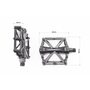 Педалі BMX 9/16" (90x90x20mm) алюмінієві, чорні