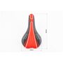 Сидіння MTB 260x150мм, чорно-червоне GW605B